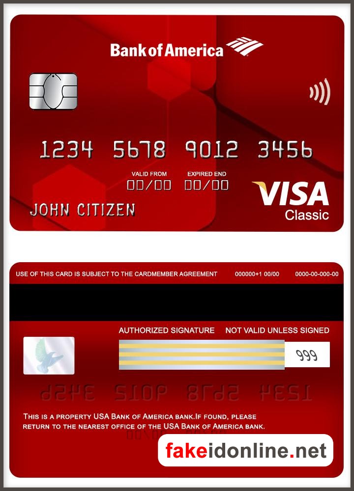 Bank of America Visa Card